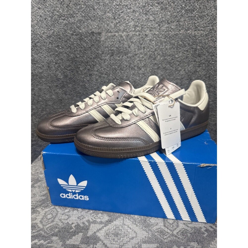 2024 Adidas Samba OG Metallic Purple Gum Womens Sneakers JI4219 7.5 - Picture 2 of 13